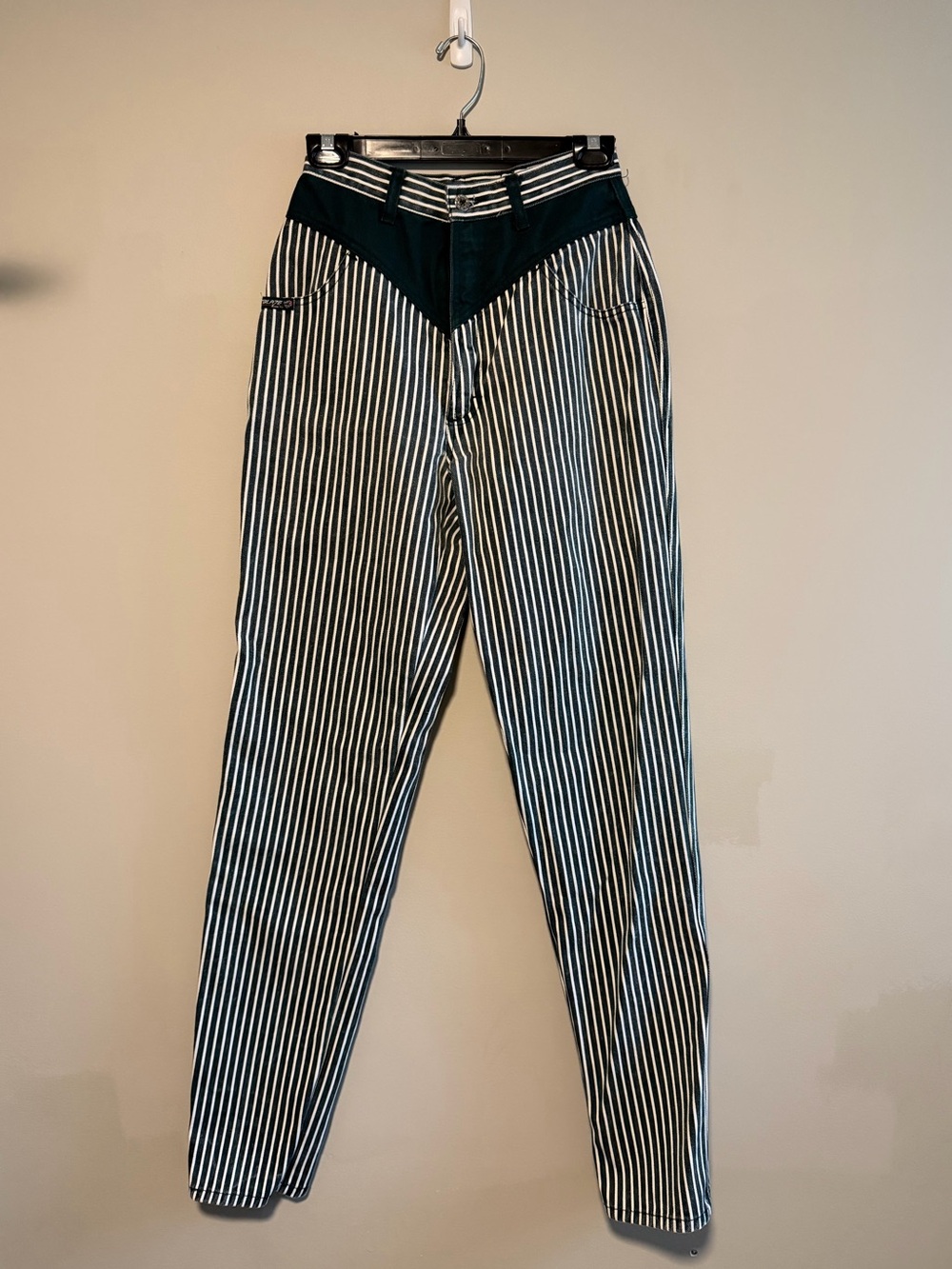 Vintage Western Blaze Heartless Striped Cotton Denim Jeans NWOT